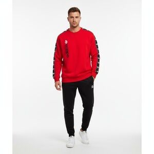 Adidas Crewneck Sweatshirt Mens Size XL Red Streetwear Trefoil Logo Retro